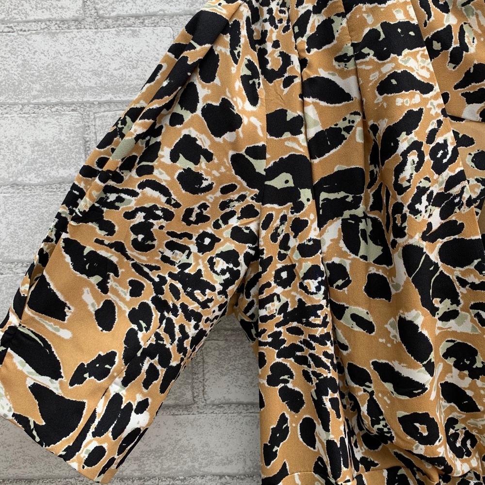 Nwt Topshop Leopard Print Mock Wrap Midi Dress - image 8